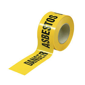 adhesive warning asbestos tape